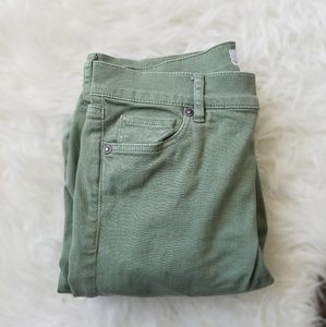 Olive ankle denim pants Loft